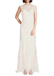 Tadashi Illusion Lace Fit & Flare Gown