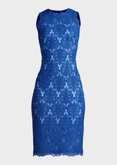 Tadashi Sleeveless Bodycon Lace Midi Dress