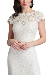 Tadashi Shoji Maverick Open-Back Lace Gown - Ivory