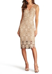 Tadashi Shoji Sequin Corded Lace Cocktail Sheath Dress