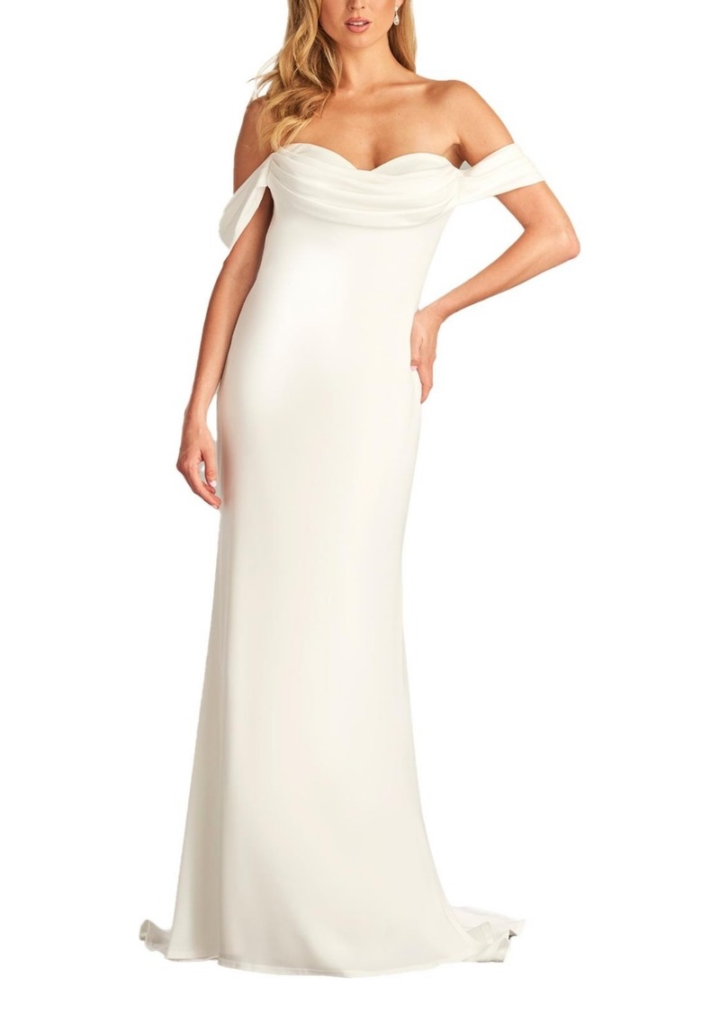 Tadashi Shoji Women's Amishta Off-The-Shoulder Crepe Gown - Ivory