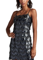 Tadashi Shoji Women's Colie Sequin Fringe Mini Dress - Silver