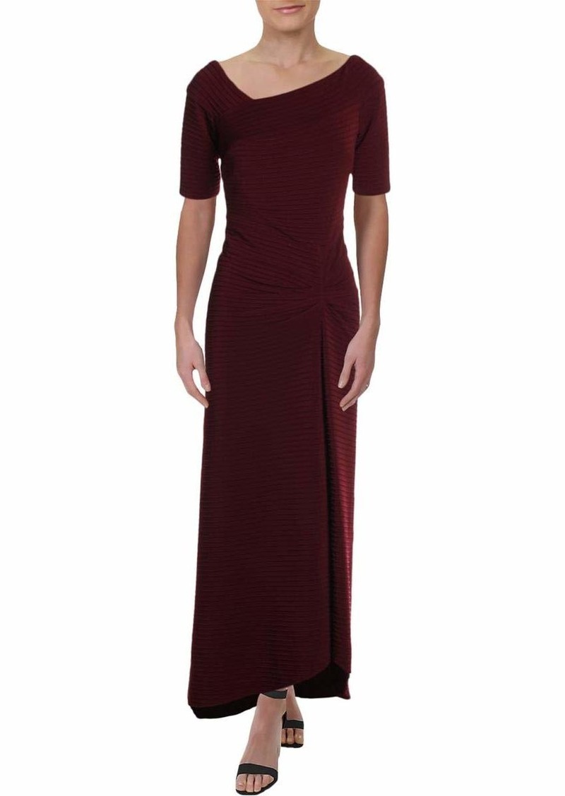 Tadashi Shoji Women's Elbow SLV Pintuck Gown  L