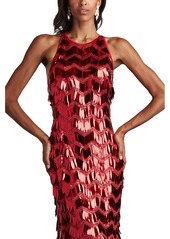 Tadashi Shoji Women's Madysin Sequin Fringe Gown - Red