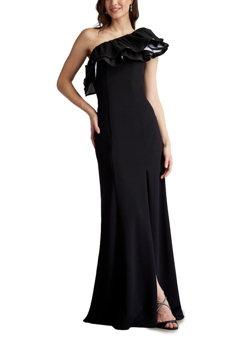 Tadashi Shoji Women's Roni One-Shoulder Ruffle Gown - Black