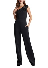 Tadashi Shoji Women's Tilly Embellished One-Shoulder Jumpsuit - Black