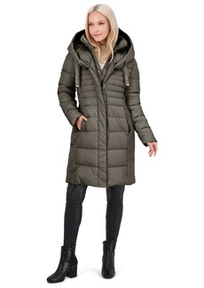 Tahari Casey Womens Mid-Length Warm Puffer Coat