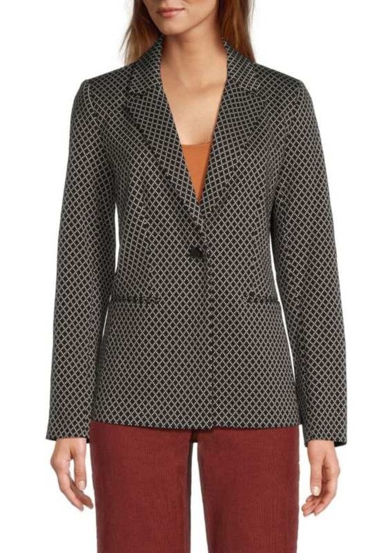 Tahari Geometric Print Blazer