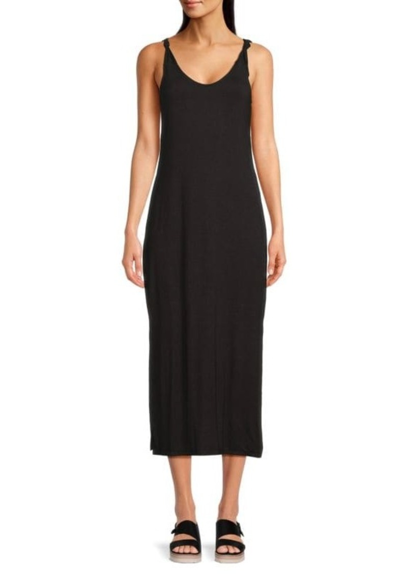 Tahari Knot Strap Shift Midi Dress