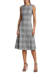 Tahari Paige Plaid A Line Dress