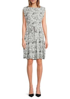 Tahari Print A-Line Mini Dress