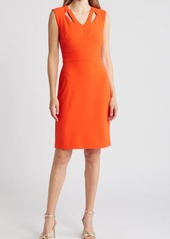 Tahari ASL Cap Sleeve Cutout Sheath Dress