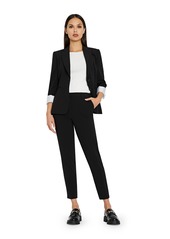 Tahari Asl Notched Two-Button Blazer - Heather Grey