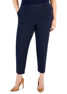 Tahari Asl Plus Size Shannon Mid-Rise Ankle Pants - New Navy
