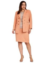 Tahari Asl Plus Size Summer Tweed Boyfriend Blazer Pencil Skirt