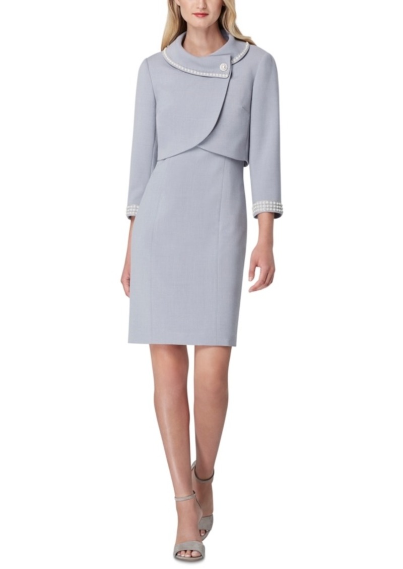 tahari portrait collar dress