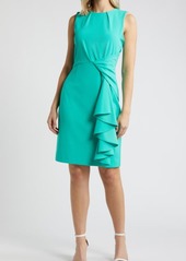 Tahari ASL Ruffle Knot Sheath Dress