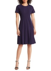 Tahari ASL Stretch Crepe Fit & Flare Dress