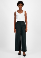 Tahari Asl Women's Mid-Rise Wide-Leg Pants - Spruce