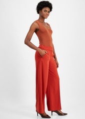 Tahari Asl Wide-Leg Pants - Brick