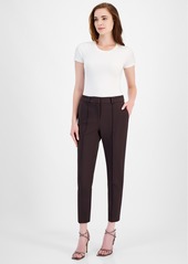 Tahari Asl Women's Ponte Seamed-Front Ankle Pants - Black