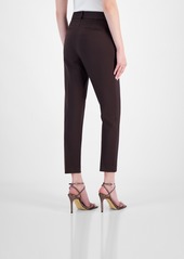 Tahari Asl Women's Ponte Seamed-Front Ankle Pants - Black