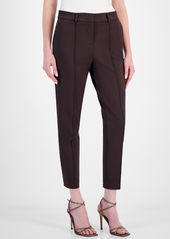 Tahari Asl Women's Ponte Seamed-Front Ankle Pants - Black