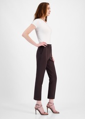 Tahari Asl Women's Ponte Seamed-Front Ankle Pants - Black