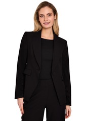 Tahari Asl Women's Single-Button Peak-Lapel Blazer - Black