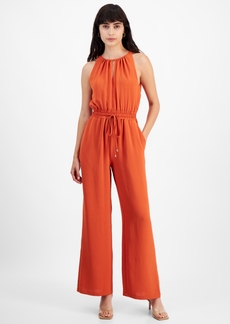 Tahari Asl Women's Sleeveless Wide-Leg Jumpsuit - Lava