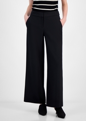 Tahari Asl Women's Wide-Leg Mid-Rise Pants - Shocking P