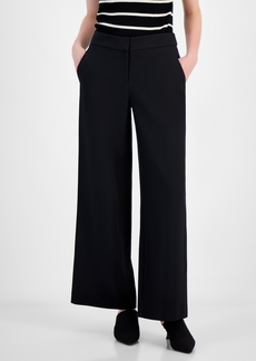 Tahari Asl Women's Wide-Leg Mid-Rise Pants - Black