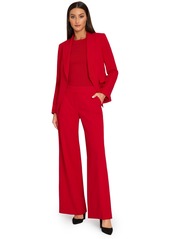 Tahari Asl Women's Wide-Leg Mid-Rise Pants - Shocking P