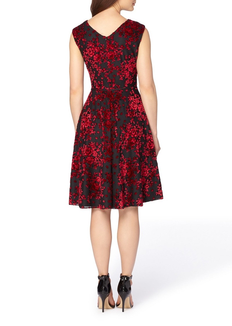 Tahari Tahari Burnout Velvet Fit & Flare Dress (Regular & Petite) | Dresses