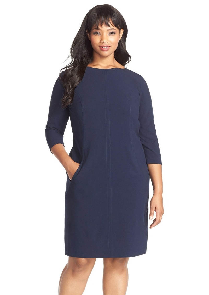 tahari seamed a line dress