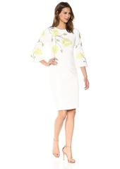 Tahari by Arthur S. Levine Women's Embroidered Crepe Dress