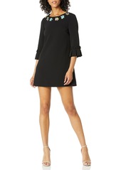 Tahari by Arthur S. Levine Women's Petite Size Bell Sleeve with Embellished Neckline  4P
