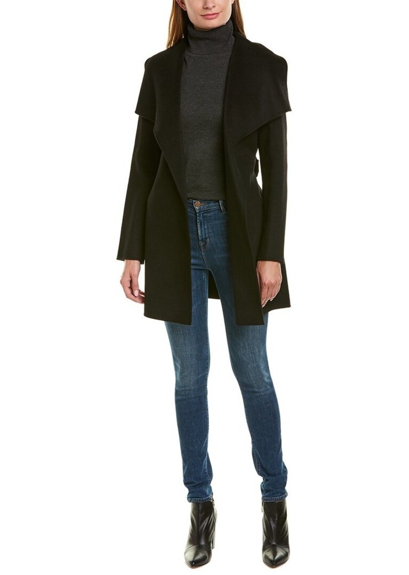 Tahari Ella Wool-Blend Wrap Coat