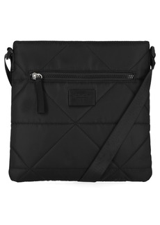 Tahari Janie Nylon Diamond Quilt Crossbody Bag in Black at Nordstrom Rack