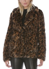 Tahari Leopard-Print Faux-Fur Coat, Created for Macy's