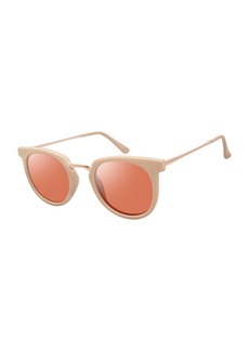 TAHARI Men's Th713 Metal Bridged UV Protective Women s Round Sunglasses Elegant Gifts for Women 49 mm  mm US