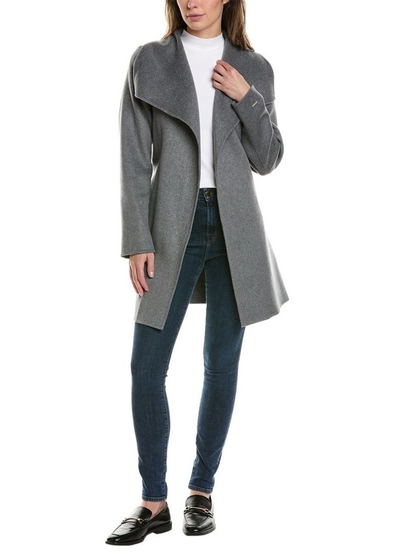 Tahari Oversize Lapel Double-Face Wool-Blend Coat