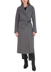 Tahari Women's Belted Wing-Collar Wrap Coat - Cinnamon