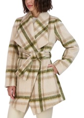 Tahari Women's Olivia Shawl Coat - Beige Combo