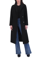 Tahari Women's Wing-Collar Embellished Toggle Coat - Black