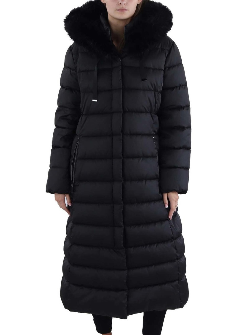 Tahari Womens Quilted Maxi Parka Coat