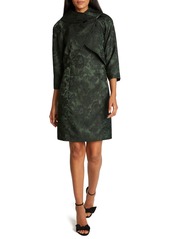 Tahari Sheath Dress & Cropped Jacket in Spruce Floral Jacq at Nordstrom