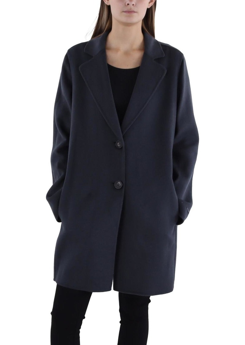 Tahari Womens Wool Blend Long Sleeve Pea Coat