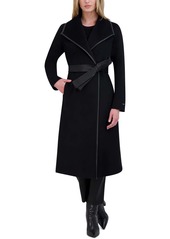 Tahari Womens Wool Blend Maxi Wrap Coat