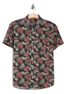 Tailor Vintage Cabana Short Sleeve Seersucker Button-Down Shirt in Phantom Canyon Red Foliage at Nordstrom Rack